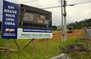 Construção da Praça da Vila São Jorge inicia em Siderópolis