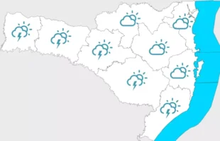 Avanço de frente fria traz chuva para SC; veja previsão