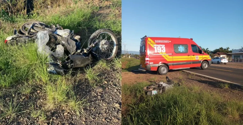 Jovem morre após colidir motocicleta contra carreta em Turvo