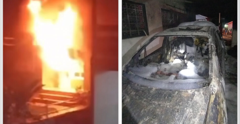 Carro pega fogo em garagem, incêndio se espalha por casa e mata gatos de estimação