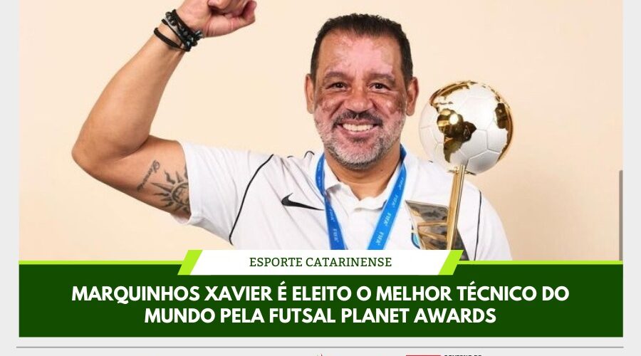 Catarinense é eleito o melhor técnico do mundo pela Futsal Planet Awards