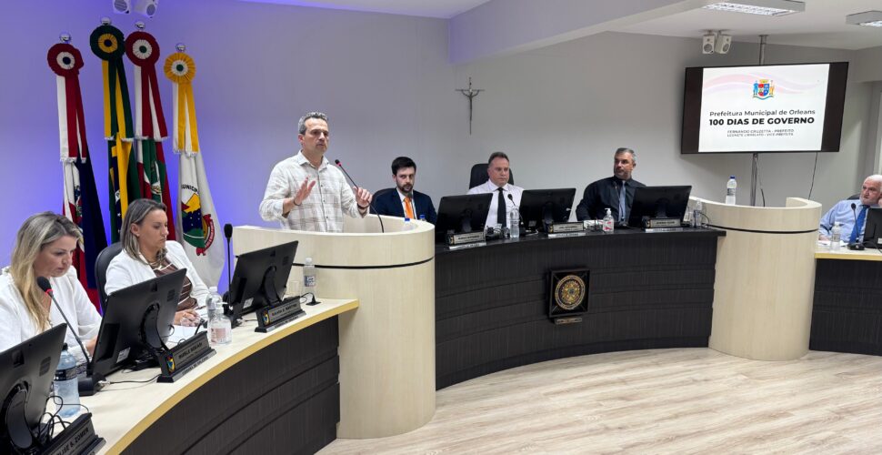 Prefeito Fernando Cruzetta faz balanço dos 100 dias em Orleans