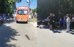 Mulher fica ferida após ser atropelada em Nova Veneza