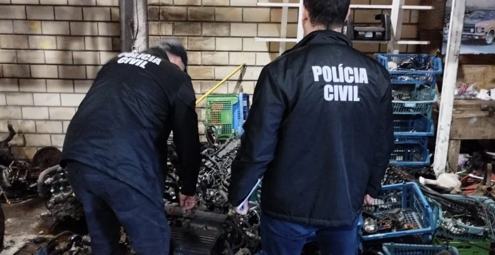 Desmanche clandestino é descoberto em Araranguá durante operação da Polícia Civil