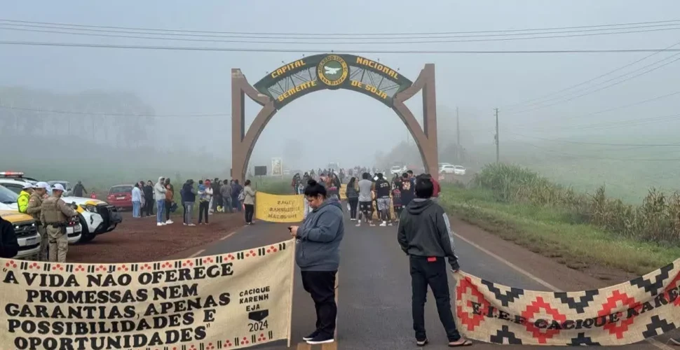 SC-155 tem bloqueios nesta segunda-feira por protesto indígena