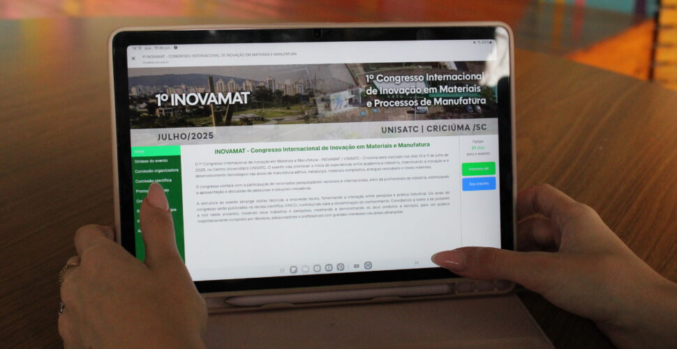 UniSatc promove 1º Congresso Internacional de Inovação em Materiais e Manufatura