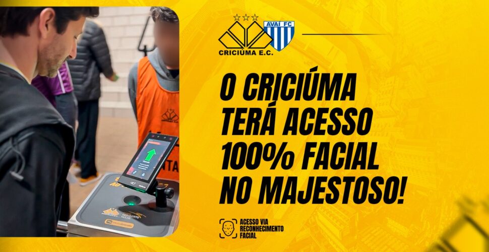 Criciúma x Avaí terá acesso 100% facial no Majestoso