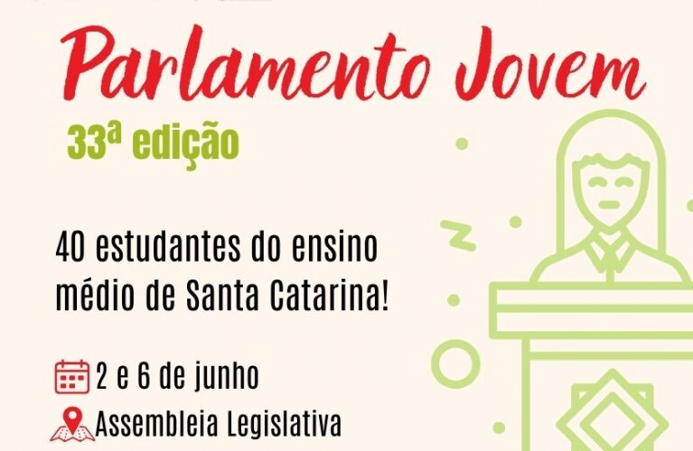 Estudantes do ensino médio participam como deputados do Parlamento Jovem