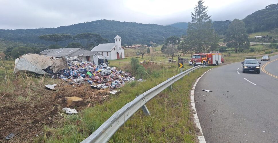 Acidente grave em Bom Jardim da Serra deixa um morto e um ferido na SC-390