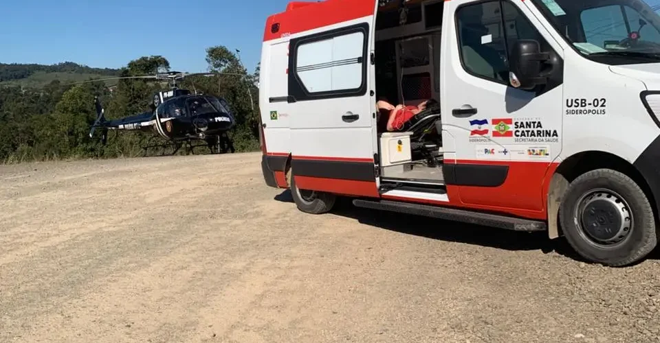 Parto prematuro mobiliza aeronave do Saer em Siderópolis