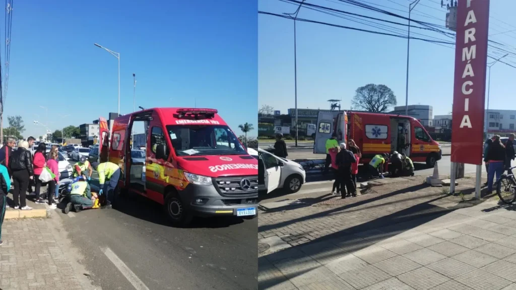 Idosa é atropelada em faixa de pedestres e socorrida por motorista em Criciúma