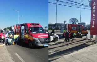 Idosa é atropelada em faixa de pedestres e socorrida por motorista em Criciúma
