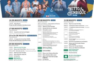 Orleans explode em festa: 30 dias de celebração pelos 112 anos com shows nacionais, gastronomia e esportes!