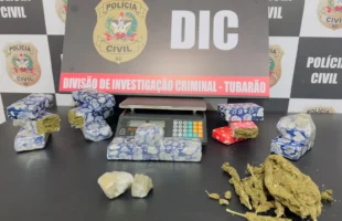 Homem é preso com mais de 4 quilos de maconha e skank em Tubarão
