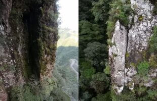 Pedra gigante “solta” na Serra do Rio do Rastro gera alerta e viraliza na Web