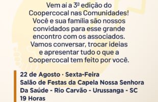 Coopercocal nas Comunidades chega a Rio Carvão, em Urussanga