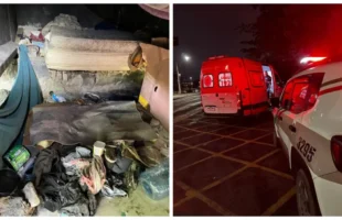 Incêndio sob ponte deixa morador de rua gravemente ferido em Itajaí