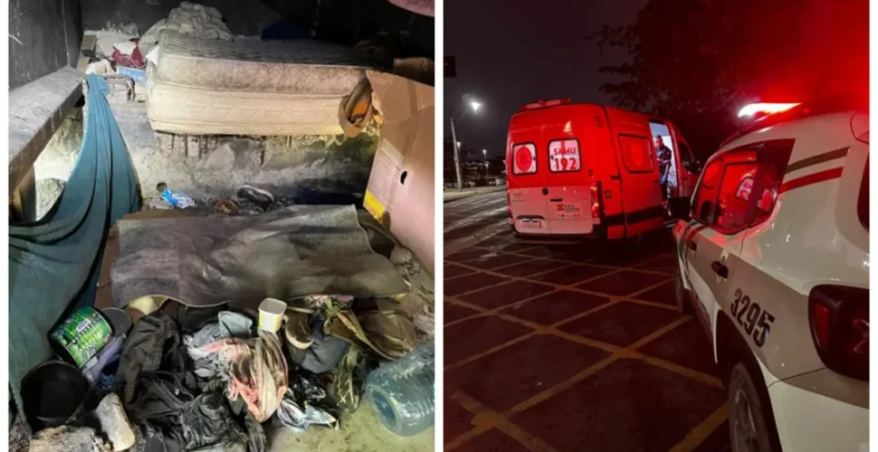 Incêndio sob ponte deixa morador de rua gravemente ferido em Itajaí