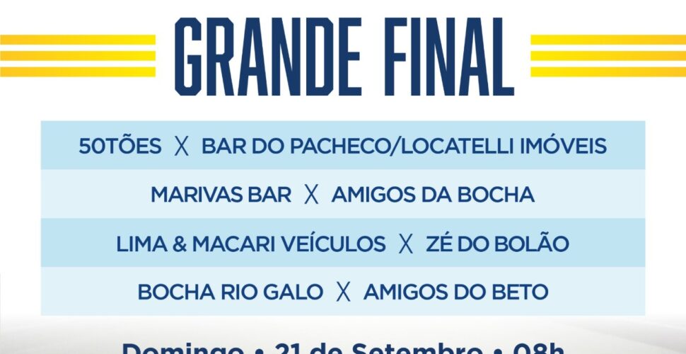 Grande final da 2ª Taça Coopercocal de Bocha acontece neste domingo em Cocal do Sul