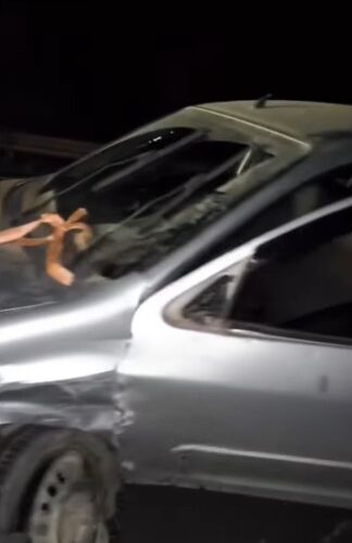 Colisão entre carro e caminhão no bairro Boa Vista, em Lauro Müller