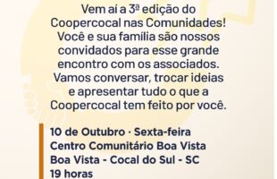 Coopercocal realiza 3ª edição do “Coopercocal nas Comunidades” com moradores de Cocal do Sul