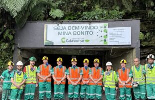 Oficiais do 6º CRPM visitam mina da Carbonífera Catarinense em Lauro Müller