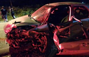 Acidente na SC-390 mobiliza bombeiros em Lauro Müller