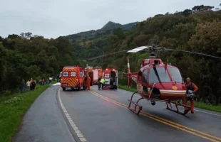 Três mortos e três feridos em colisão na BR-282, em Bom Retiro, na Serra Catarinense