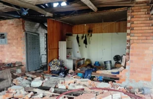 Incêndio destrói residência em Urussanga