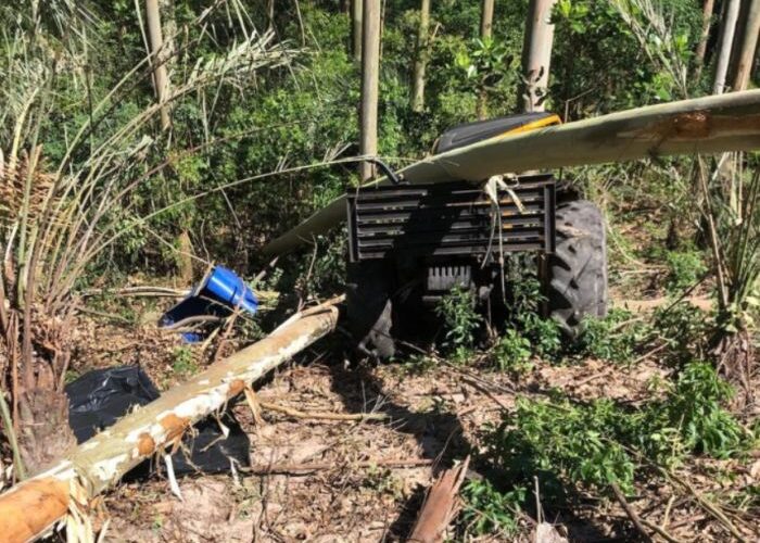 Trabalhador morre prensado por árvore durante serviço de corte em Jaguaruna