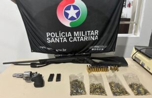 Disparos e ameaças terminam com apreensão de arsenal em São Ludgero