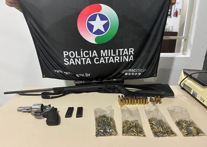 Disparos e ameaças terminam com apreensão de arsenal em São Ludgero