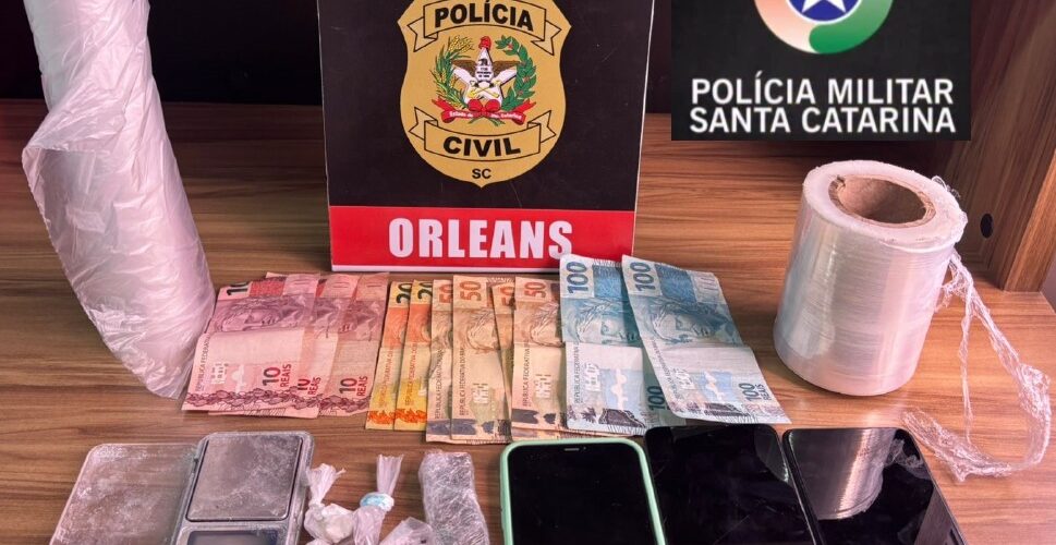 Operação contra o tráfico prende suspeito e apreende drogas em Orleans