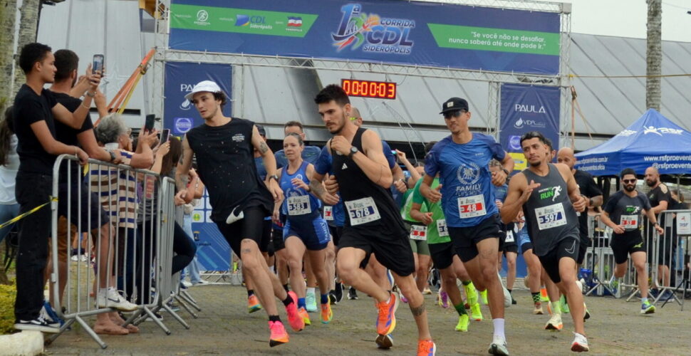 Primeira corrida da CDL de Siderópolis atrai multidão na Piazza Nova Belluno