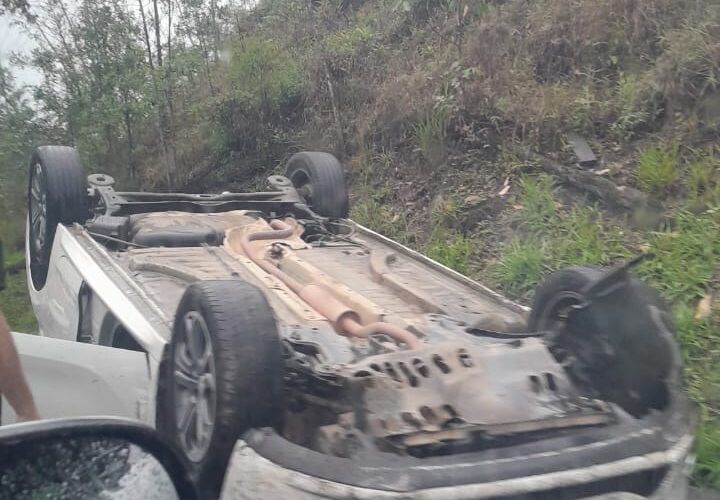 Capotamento é registrado em Boa Vista, em Lauro Müller