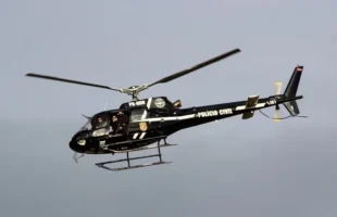 Perseguição na BR-101 termina em mata e mobiliza helicóptero em Jaguaruna