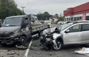 Tragédia familiar em Cocal do Sul: homem morre e mãe fica gravemente ferida em colisão frontal