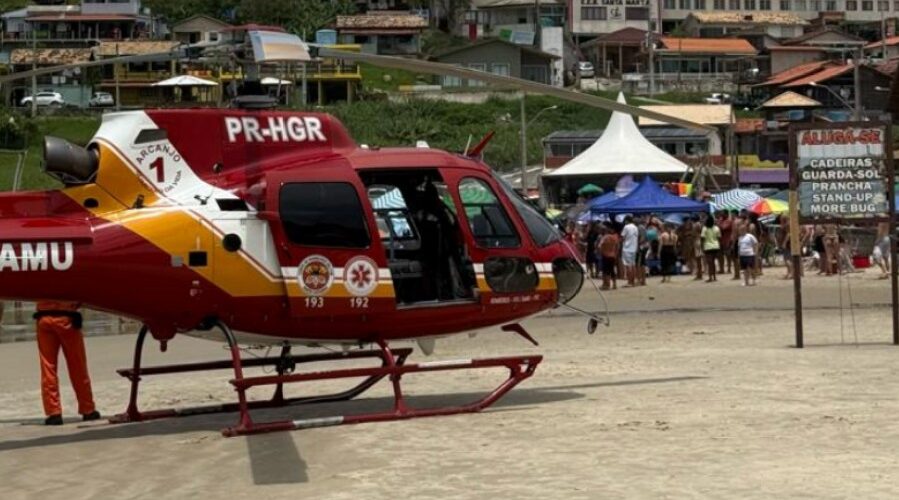 Turista de São Ludgero morre em afogamento na Praia do Farol, em Laguna.