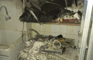 Incêndio atinge área de serviço de apartamento no bairro Cristo Rei, em Içara