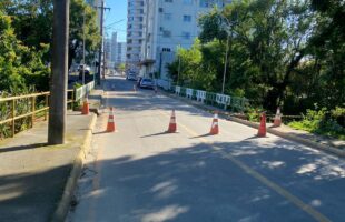 Ponte da Rocinha interditada gera transtornos em Lauro Müller