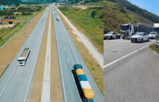 Protesto bloqueia Contorno Viário de SC em disputa por salários
