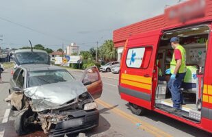 Acidente grave na SC-108 deixa motorista ferido em Cocal do Sul