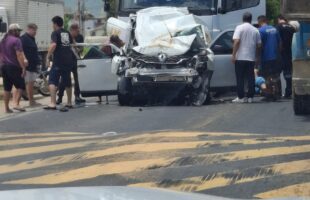Colisão entre carro e caminhão é registrada em Gravatal