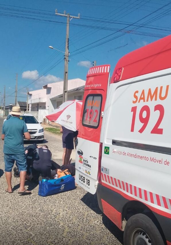Idosa fica ferida após ser atropelada enquanto pedalava em Balneário Arroio do Silva