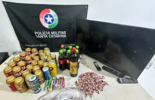 Homem é preso após tentativa de fuga com objetos furtados em Balneário Arroio do Silva