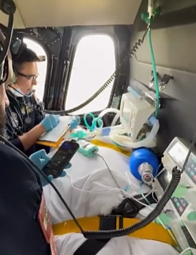 Helicóptero do SAER/SAMU realiza transferência de paciente com AVC de Criciúma para Florianópolis