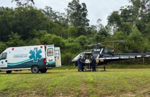 Paciente com suspeita de AVC é transferido por SAER em Lauro Müller