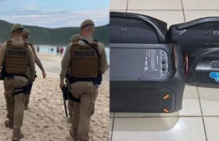 Operação contra perturbação do sossego apreende caixas de som na Praia do Rosa