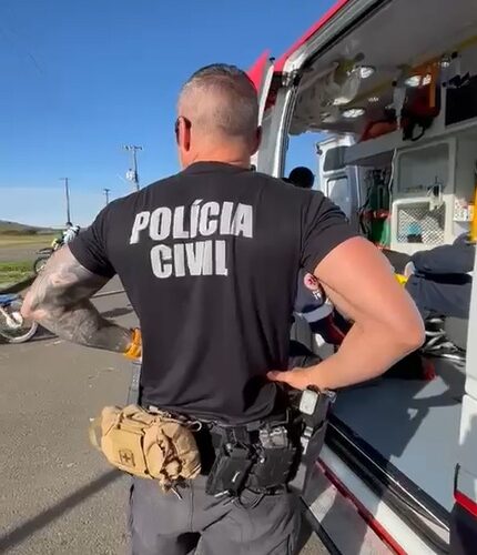 Mulher é resgatada de helicóptero após grave acidente na serra do Rio do Rastro