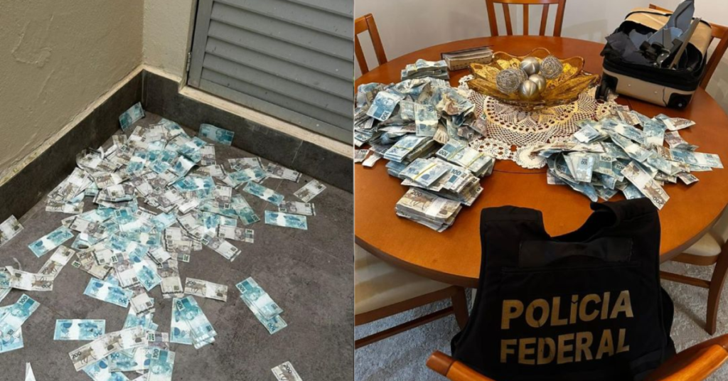 R$ 429 mil pela janela: homem tenta se livrar de dinheiro com chegada da PF